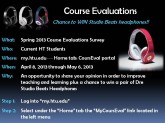 Spring 2013 Couse Evaluations - Studio Beats Flyer
