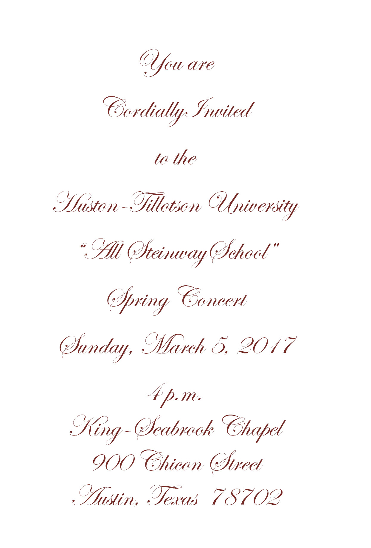 Your Invitation to the HT Concert Choir Spring Performance « Huston