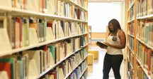 Student in Library