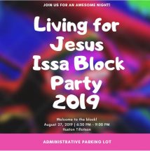 Living for Jesus_Issa Block Party 2019