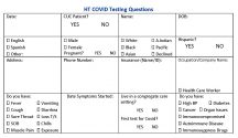 COVID-19 Testing Form