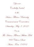 Commencement Invitation