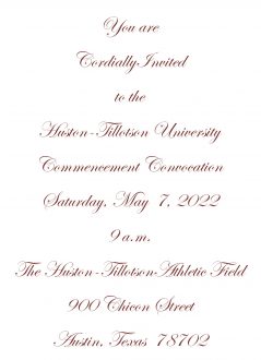 Commencement Invitation