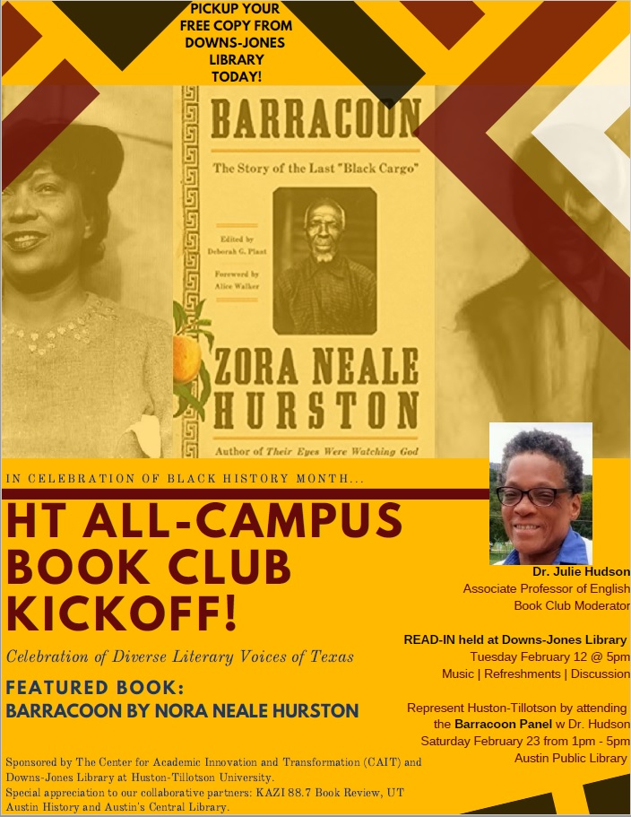 Poster for the First Annual Black History Month Book Club