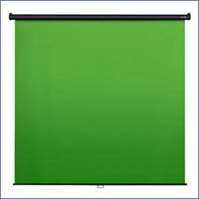Photo of a large green screen backdrop for special effects filming.