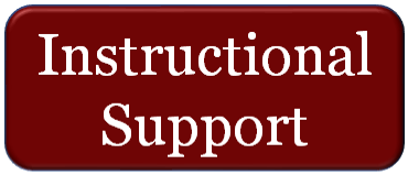 Maroon button with white text reading "Instructional Support" links to a form to request an Information Literacy class from the library.