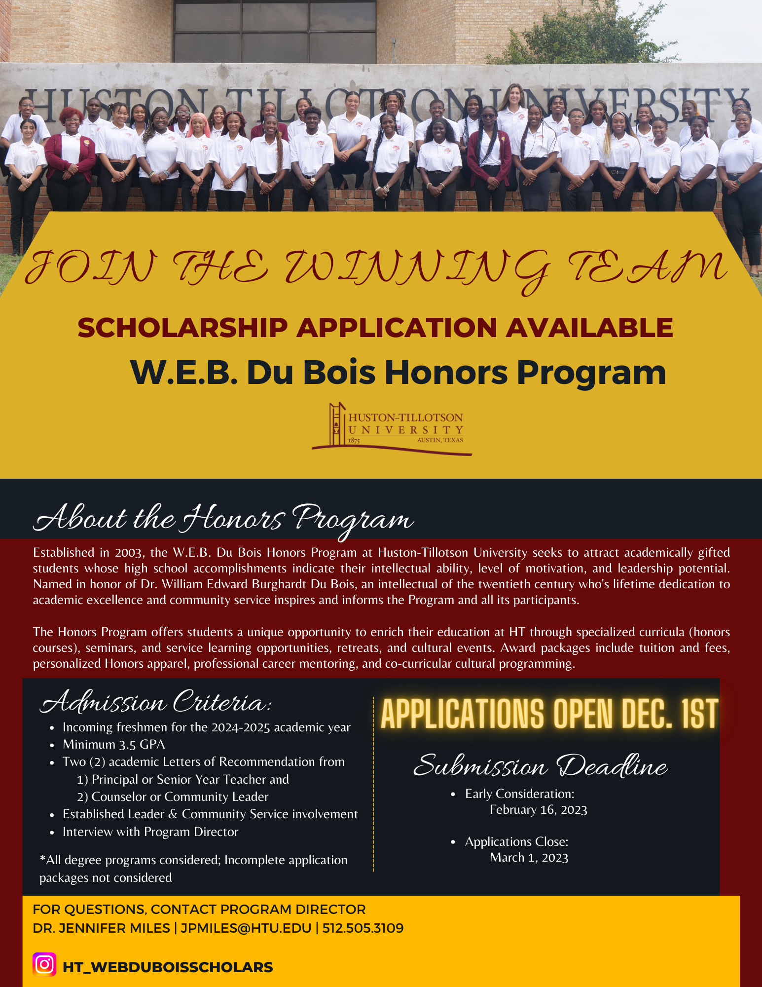 W.E.B. DuBois Honors Program « Huston-Tillotson